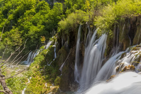 Cascada Sastavci Parque Nacional Los Lagos Plitvice Croacia —  Fotos de Stock