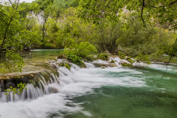 Milke Trnine Waterfall Plitvice Lakes National Park Croatia — Stockfoto