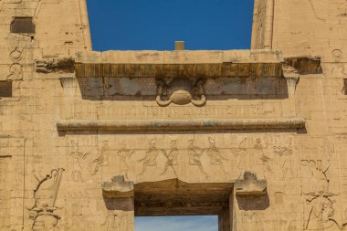 Edfu, Mısır 'daki Horus tapınağının ayrıntıları