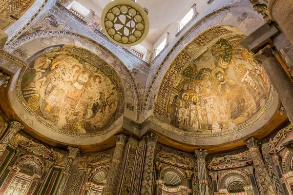 Sohag Egypt Feb 2019 Wnętrze Czerwonego Klasztoru Deir Ahmar Niedaleko — Zdjęcie stockowe
