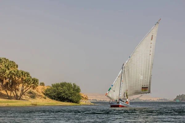 Nile Egypt Feb 2019 Felucca Zeilboot Aan Nijl Egypte — Stockfoto