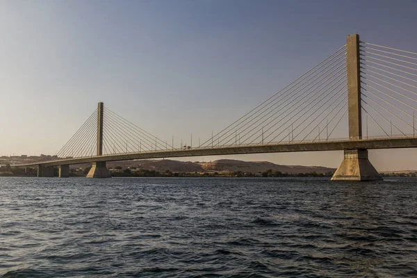 Nový Most Aswan Přes Řeku Nil Egypt — Stock fotografie