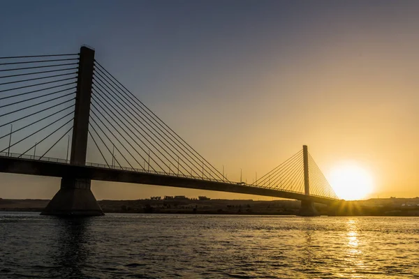 New Aswan Bridge River Nile Egypt — Stock Photo, Image