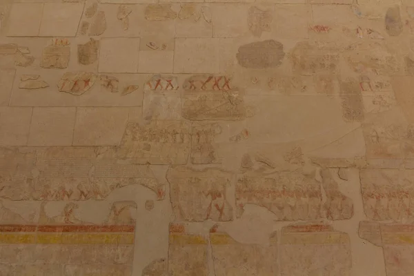 埃及卢克索西岸Hatshepsut神庙的城墙 — 图库照片