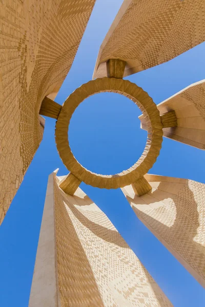 Monument Voor Arabisch Sovjet Vriendschap Aswan High Dam Egypte — Stockfoto