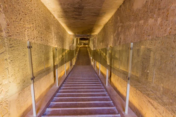 Luxor Egypt Feb 2019 Sala Wejściowa Grobowca Ramzesa Iii Dolinie — Zdjęcie stockowe
