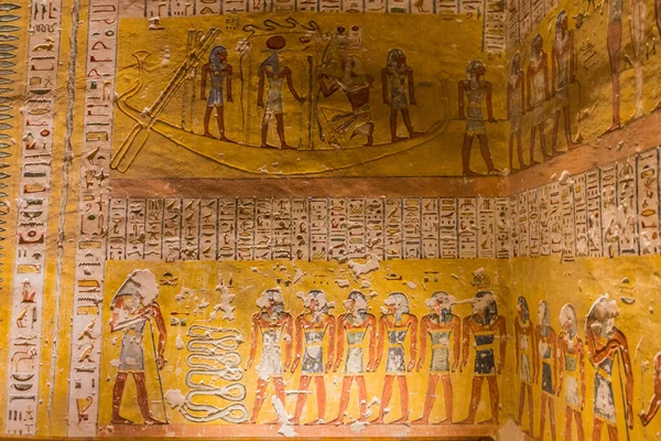 Luxor Egypt Feb 2019 Ramesses Grav Dekorationer Valley Kings Vid — Stockfoto