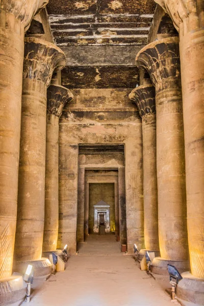 Edfu Egito Feb 2019 Interior Templo Hórus Edfu Egito — Fotografia de Stock