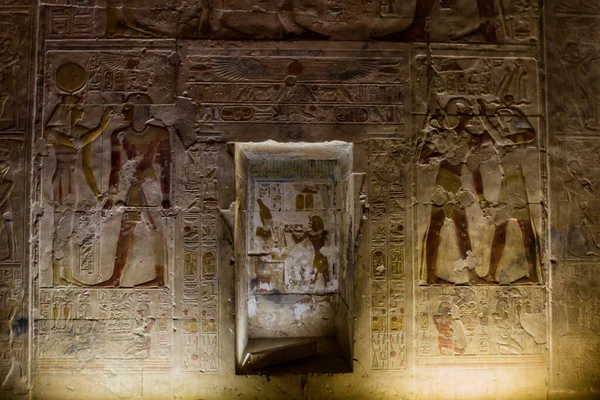 Abydos Egypt Feb 2019 Interior Temple Seti Great Temple Abydos — Stock Photo, Image