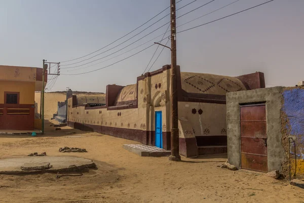 Красочная Деревня Нубиан Асуаном Египет — стоковое фото