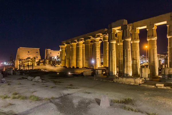 Kvällsutsikt Över Luxor Temple Egypten — Stockfoto