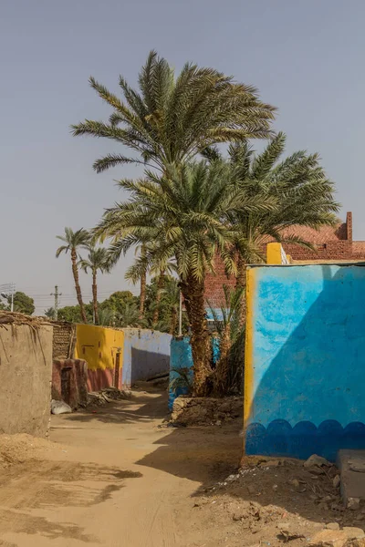 Colorato Villaggio Nubiano Vicino Assuan Egitto — Foto Stock