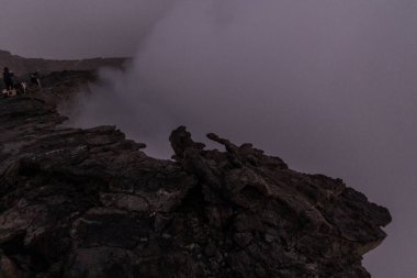 Erta Ale volkanik kraterinin sınırı Afar depresyonu, Etiyopya