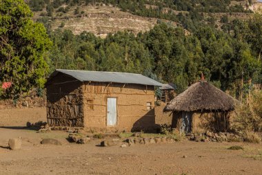 Lalibela yakınlarındaki kırsal ev, Etiyopya