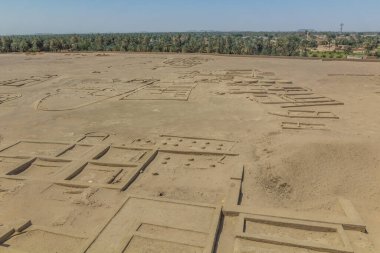 Eski şehrin kalıntıları Kerma, Sudan