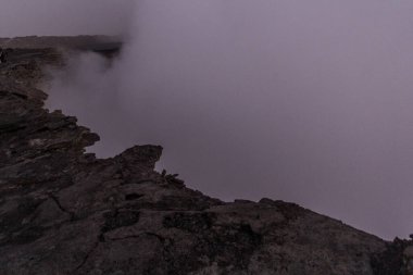 Erta Ale volkanik kraterinin sınırı Afar depresyonu, Etiyopya