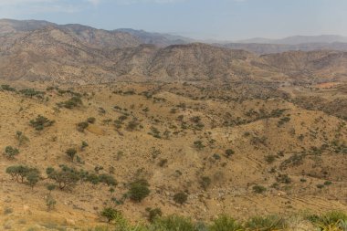 Etiyopya 'nın uzak bölgelerinden Hilly peyzajı.