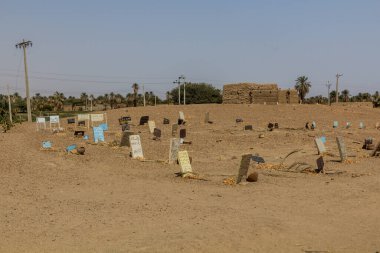 ABRI, Sudan - 25 Şubat 2019: Abri, Sudan 'daki mezarlık