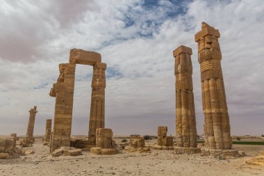 Eski tapınağın kalıntıları Soleb, Sudan