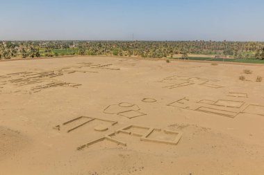 Eski şehrin kalıntıları Kerma, Sudan