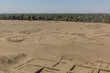 Eski şehrin kalıntıları Kerma, Sudan
