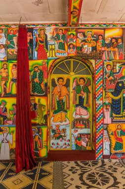 TANA, ETHIOPIA - 1 Nisan 2019: Entos Eyesu Manastırı, Etiyopya