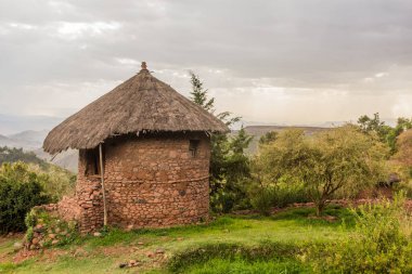 Lalibela, Etiyopya 'da geleneksel yuvarlak ev