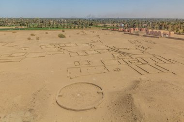 Eski şehrin kalıntıları Kerma, Sudan