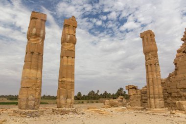 Eski tapınağın kalıntıları Soleb, Sudan