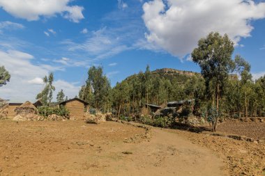 Etiyopya, Lalibela yakınlarında küçük bir yerleşim yeri