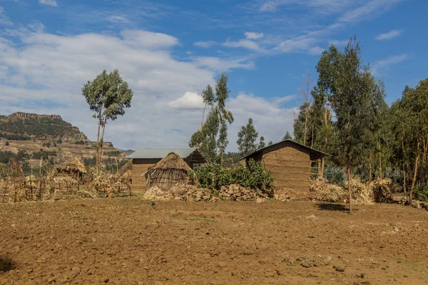 Pequeno Assentamento Perto Lalibela Etiópia — Fotografia de Stock