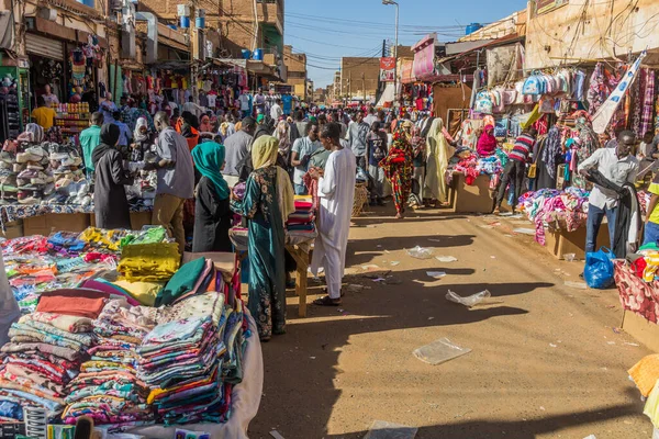 Omdurman Sudan Března 2019 Dav Lidí Trhu Omdurmanu Súdán — Stock fotografie