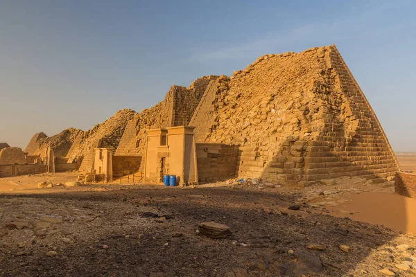 Vista Las Pirámides Meroe Sudán — Foto de Stock