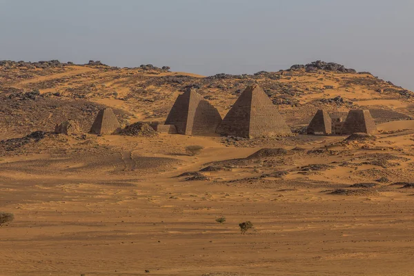 Vista Las Pirámides Meroe Sudán — Foto de Stock