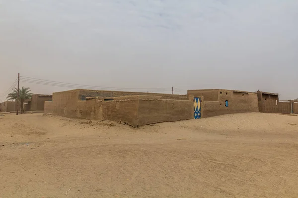 Деревня Нубиан Песчаном Острове Реке Нил Вблизи Абри Судан — стоковое фото