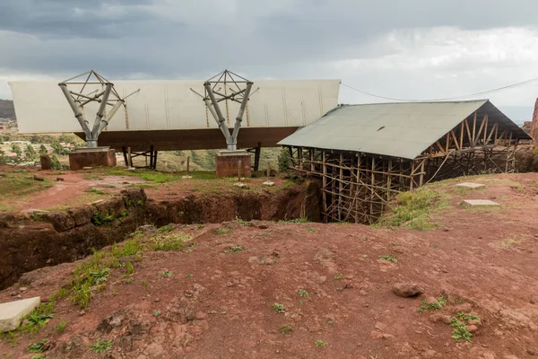 Techos Que Protegen Iglesias Excavadas Lalibela Etiopía — Foto de Stock
