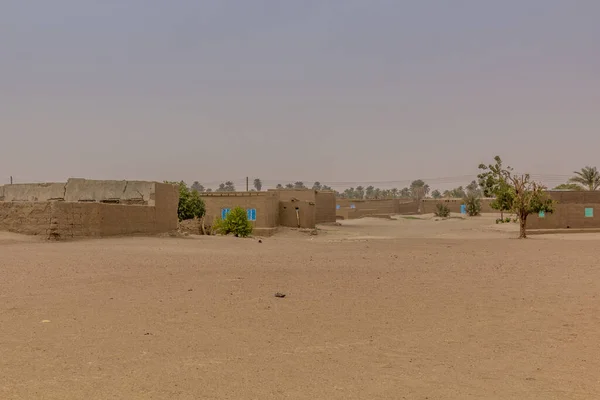 Villaggio Nubiano Isola Sabbiosa Nel Fiume Nilo Vicino Abri Sudan — Foto Stock