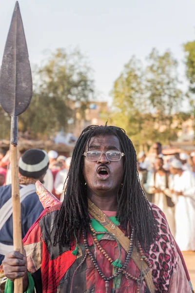Omdurman Sudan Března 2019 Sufi Whirling Dervish Během Náboženského Obřadu — Stock fotografie