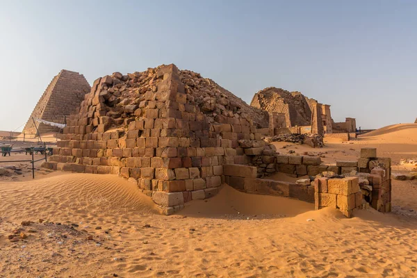 Vue Des Pyramides Méroé Soudan — Photo
