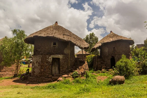 Lalibela Ethiopia March 2019 Traditional Houses Lalibela Ethiopia — Stock Photo, Image