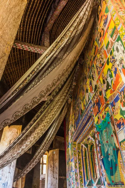 Тана Этиопия Апреля 2019 Года Красочные Картины Монастыре Ура Кидан — стоковое фото