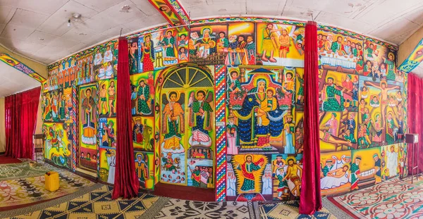 Tana Etiopía Abril 2019 Pinturas Coloridas Monasterio Entos Eyesu Etiopía — Foto de Stock