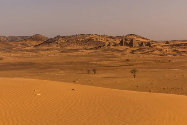Pirámides Meroe Situadas Sudán — Foto de Stock
