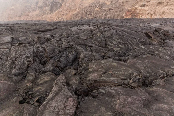 Campos Lava Cráter Del Volcán Erta Ale Etiopía — Foto de Stock