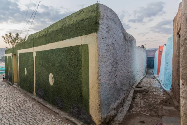 Callejuelas Estrechas Casco Antiguo Harar Etiopía — Foto de Stock