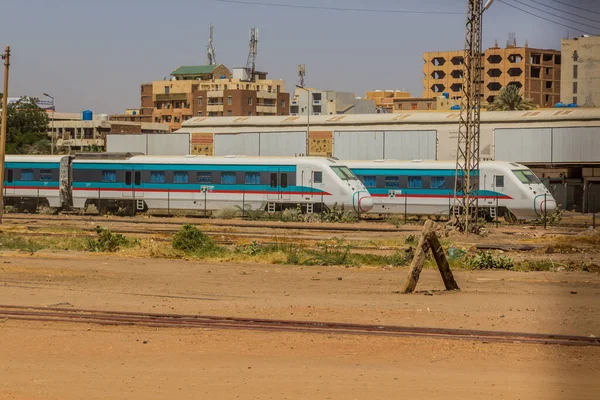 Khartoum Sudan Marzo 2019 Treni Passeggeri Del Nilo Origine Cinese — Foto Stock