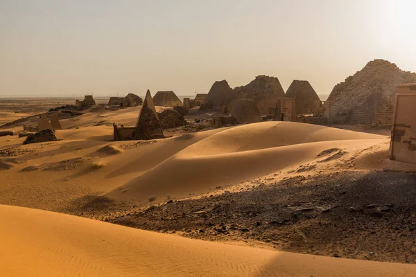 Pyramids Meroe Located Sudan — Stock Photo, Image
