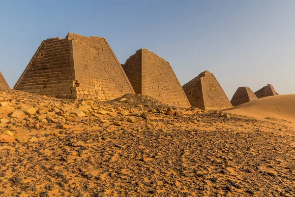 Vista Las Pirámides Meroe Sudán —  Fotos de Stock