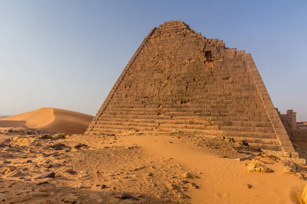 Pirámides Meroe Ubicadas Desierto Del Sahara Sudán — Foto de Stock