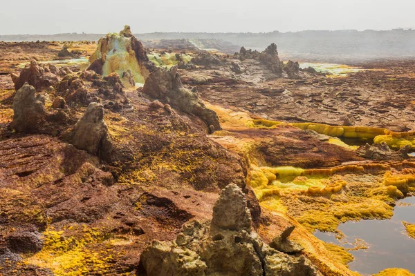 Colorful Volcanic Landscape Dallol Danakil Depression Ethiopia — Stock Photo, Image